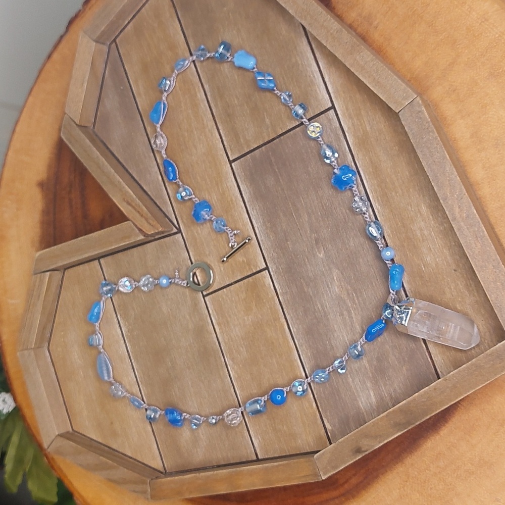 Handcrafted Quartz Crystal Necklace by Rust Belt Raised - Picture 6 of 16